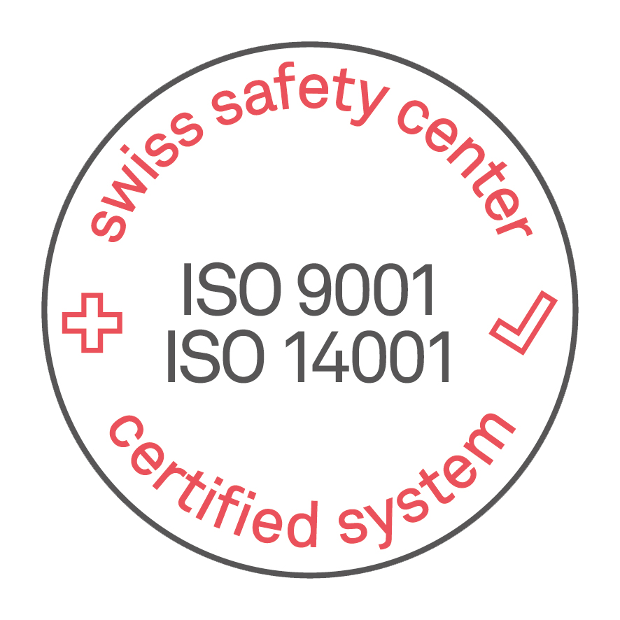 Certified System - Swiss TS, ISO 9001